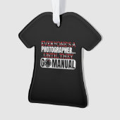 Fotografie - Go Manual Camera Settings Quote Ornament (voorkant)