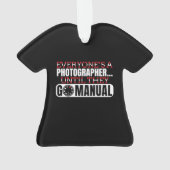 Fotografie - Go Manual Camera Settings Quote Ornament (achterkant)
