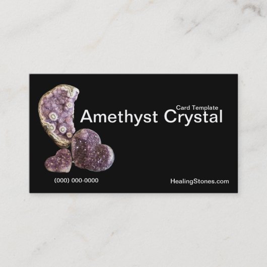 Fotografie Godes Amethyst Crystal Sjabloon Visitekaartje (Voorkant)