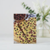 Fotografie Grafiek Black Olive Focaccia Bread Briefkaart (Staand voorkant)