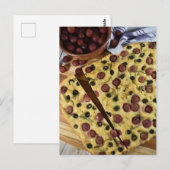 Fotografie Grafiek Black Olive Focaccia Bread Briefkaart (Voorkant / Achterkant)
