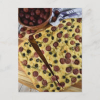 Fotografie Grafiek Black Olive Focaccia Bread
