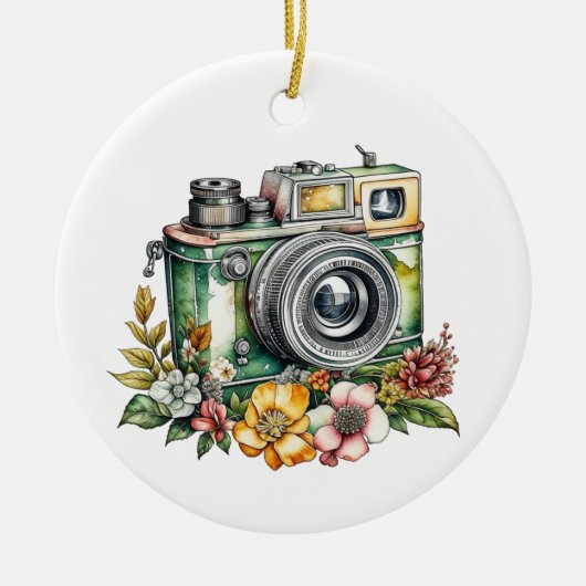 Fotografie Grafiek en Quote |  camera Keramisch Ornament (Voorkant)