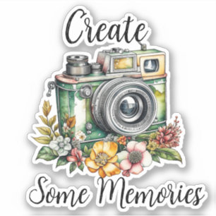 Fotografie Grafiek en Quote    camera Sticker
