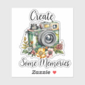 Fotografie Grafiek en Quote |  camera Sticker (Vel)