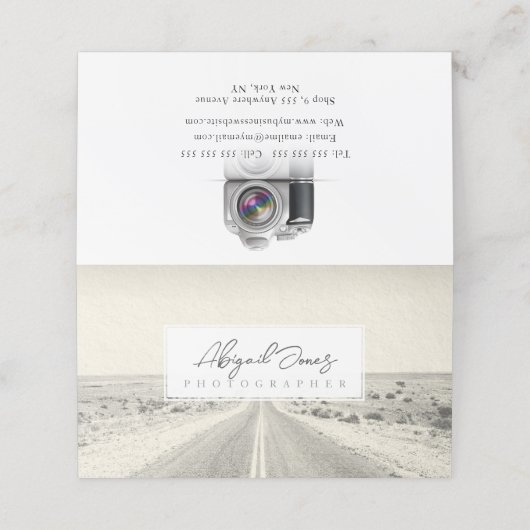 Fotografie Grafisch Designer Media Business Afsprakenkaart (Buitenkant ongevouwen)