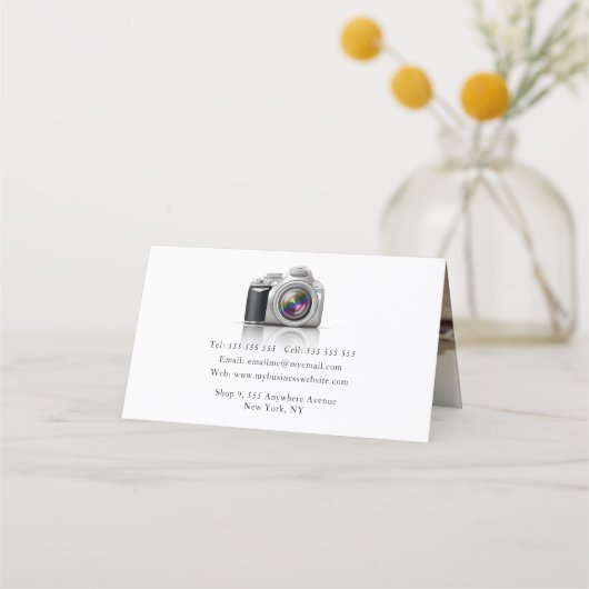 Fotografie Grafisch Designer Media Business Afsprakenkaart (Achterkant)