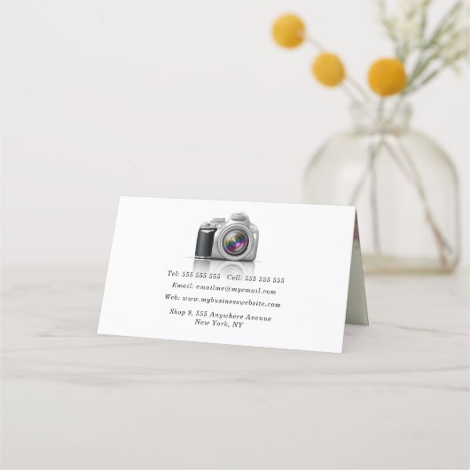 Fotografie Grafische ontwerper Media Afsprakenkaart (Achterkant)