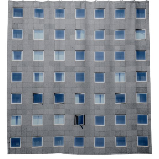 Fotografie grijs beton douchegordijn (Voorkant)