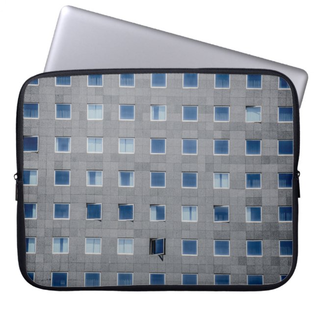 Fotografie grijs beton laptop sleeve (Voorkant)