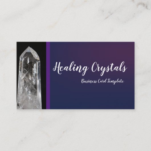 Fotografie Healing Crystal Sjabloon Visitekaartje (Voorkant)