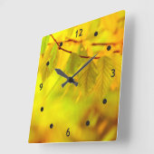 Fotografie - herfstbeukenbladeren + uw ideeën vierkante klok (Hoek)