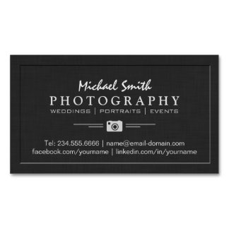 Fotografie Huwelijksportret Elegante Reliëf Look Visitekaartje Magneet
