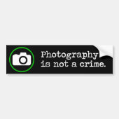 Fotografie is geen misdaad bumpersticker (Voorkant)