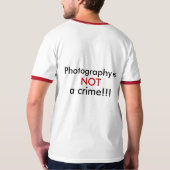 Fotografie is geen misdrijf (shirt Ringer) T-shirt (Achterkant volledig)