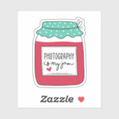 Fotografie is mijn jam, grappige fotograaf cadeau sticker (Vel)