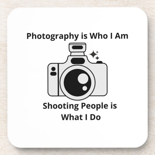 Fotografie is wie ik ben op een bier onderzetter (Voorkant)