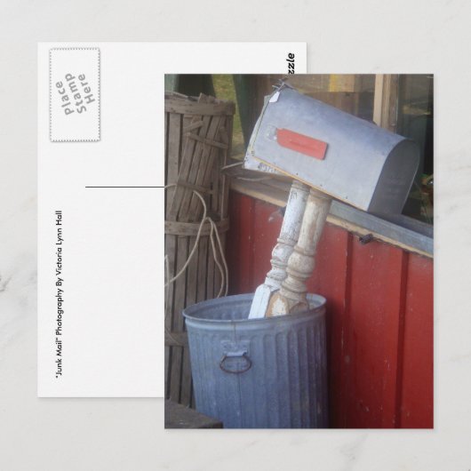 Fotografie "Junk Mail" Briefkaart (Voorkant / Achterkant)