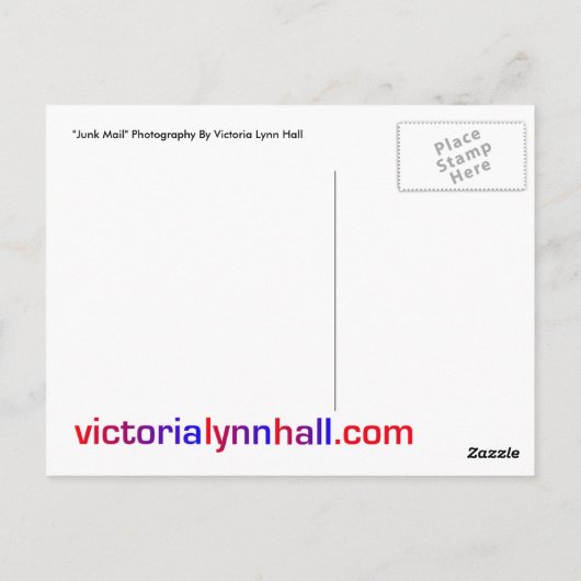 Fotografie "Junk Mail" Briefkaart (Achterkant)