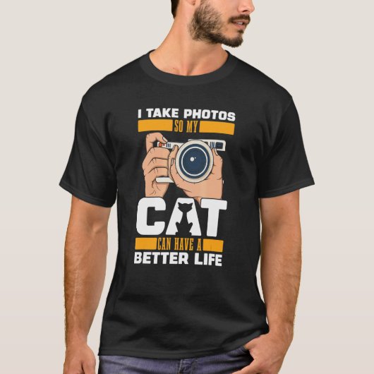 Fotografie Kat Camera Fotograaf T-shirt (Voorkant)
