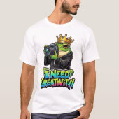 Fotografie Kikkervorst - Ik heb creativiteit nodig T-shirt (Voorkant)