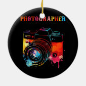 Fotografie Klassieke grafische camera fotograaf Keramisch Ornament (Achterkant)