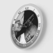 fotografie-klok zilver Romeins cijfer Grote Klok (Hoek)