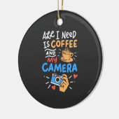 Fotografie - Koffie en camera Keramisch Ornament (Links)