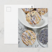 Fotografie lavender Blueberry Scones Tea Briefkaart (Voorkant / Achterkant)