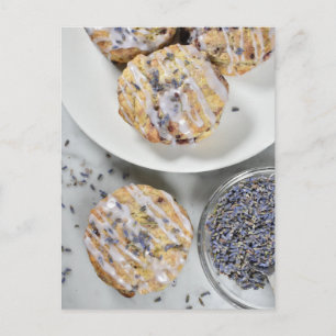 Fotografie lavender Blueberry Scones Tea Briefkaart