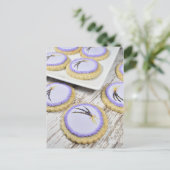 Fotografie lavender Shortbrood Koekjes Briefkaart (Staand voorkant)