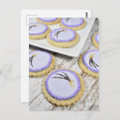 Fotografie lavender Shortbrood Koekjes Briefkaart (Voorkant / Achterkant)