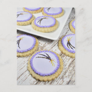Fotografie lavender Shortbrood Koekjes Briefkaart