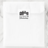 Fotografie Lens Funny Gift Idee Vierkante Sticker (Tas)