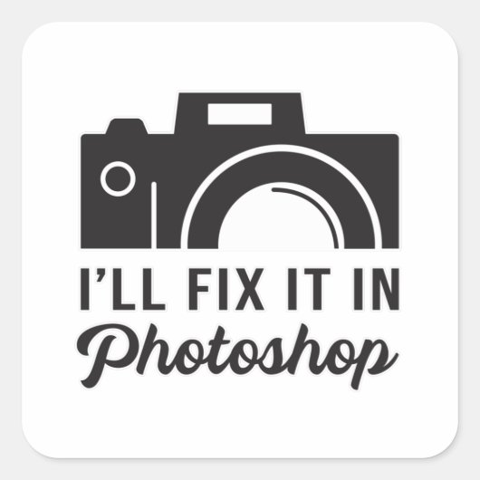 Fotografie Lens Funny Gift Idee Vierkante Sticker (Voorkant)