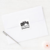 Fotografie Lens Funny Gift Idee Vierkante Sticker (Envelop)