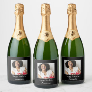 Fotografie-Lijst, aangepaste foto - aangepast Sparkling Wijnetiket