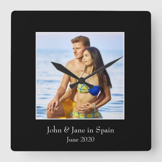 Fotografie-Lijst, aangepaste foto - aangepast Vierkante Klok (Voorkant)