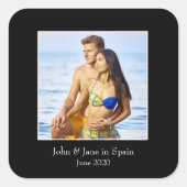 Fotografie-Lijst, aangepaste foto - aangepast Vierkante Sticker (Voorkant)