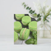 Fotografie Limoen Basil French Macarons Briefkaart (Staand voorkant)