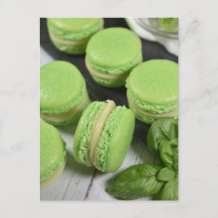Fotografie Limoen Basil French Macarons Briefkaart