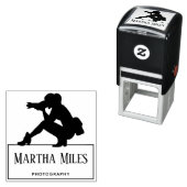 Fotografie Logo Vrouwelijke Fotograaf Aangepaste N Zelfinktende Stempel (In situ)