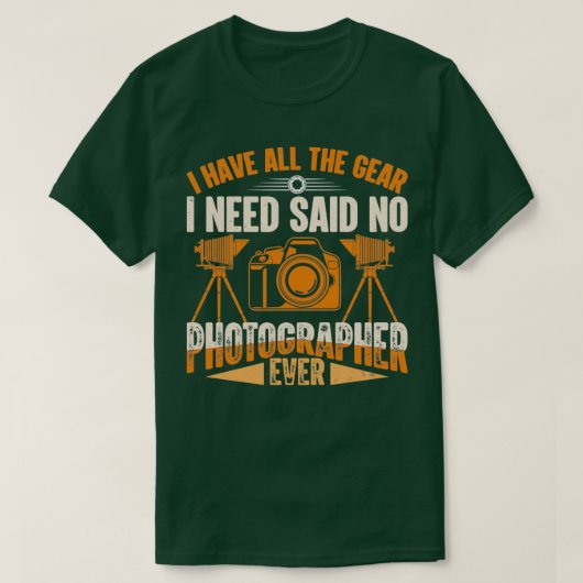 Fotografie Lover Outfit Funny Camera Gear T-shirt (Design voorkant)