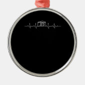 Fotografie met camera, hartslag Fotografen Metalen Ornament (Voorkant)