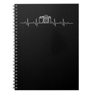 Fotografie met camera, hartslag Fotografen Notitieboek