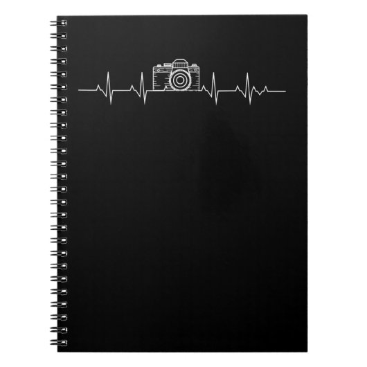 Fotografie met camera, hartslag Fotografen Notitieboek (Voorkant)