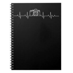 Fotografie met camera, hartslag Fotografen Notitieboek