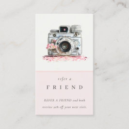 Fotografie met Floral camera Een vriend weergeven Visitekaartje