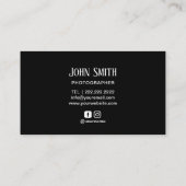 Fotografie met fotografie visitekaartje (Achterkant)