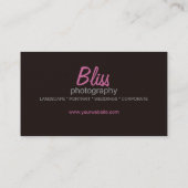 Fotografie met fotosjabloon Visitekaartje (Achterkant)